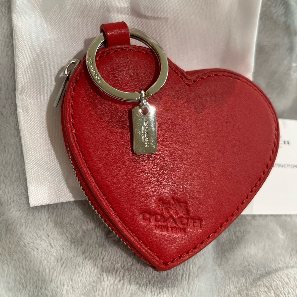 COACH leather Coin Purse and key holder or bag charm - Picture 5 of 7
